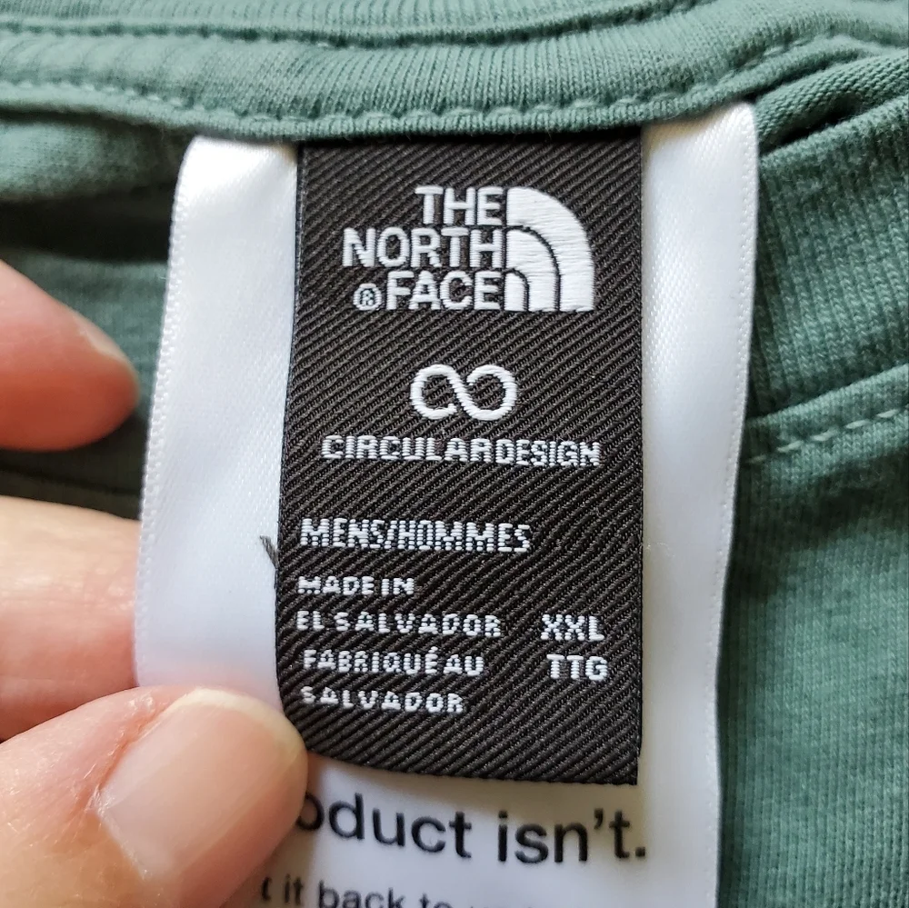 The North Face Green T-Shirt.  Size XXL